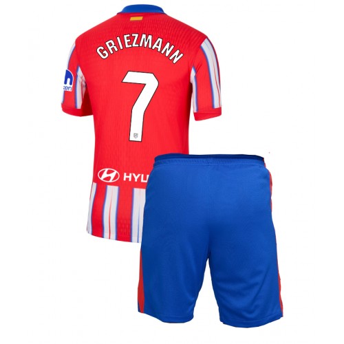 Fotballdrakt Barn Atletico Madrid Antoine Griezmann #7 Hjemmedraktsett 2024-25 Kortermet (+ Korte bukser)